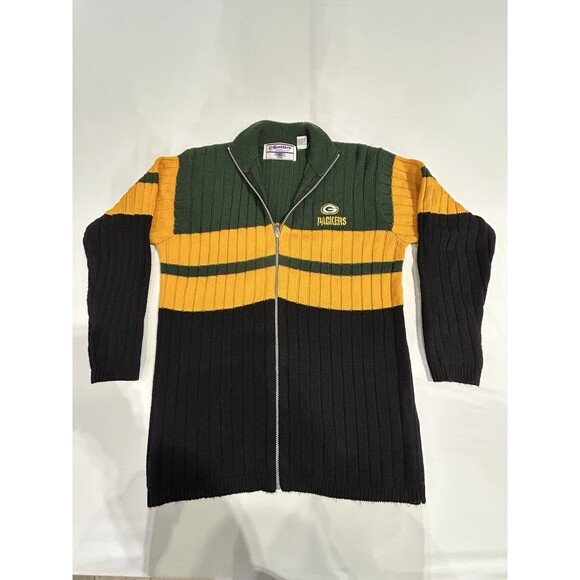 Vintage Green Bay Packers NFL Sweater Full Zip Adult Medium Game Day P2 - Picture 7 of 12